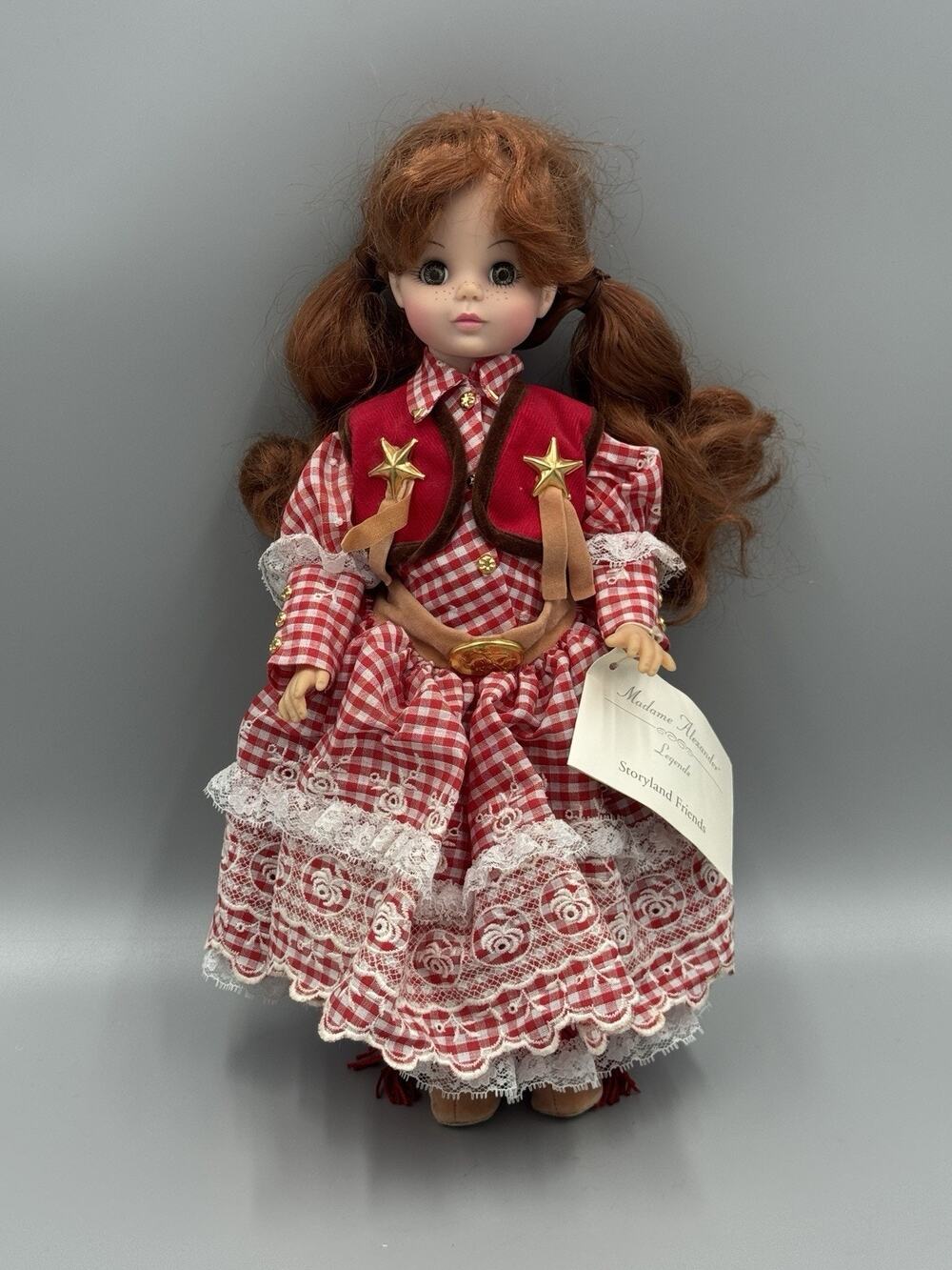 Vintage Madame Alexander Rodeo Rosie Doll No Hat 14” READ DETAILS